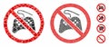 No gamepad Mosaic Icon of Rugged Items