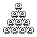 no gathering Line Style vector icon which can easily modify or edit