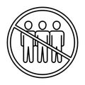 no gathering Line Style vector icon which can easily modify or edit