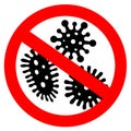 No germs vector sign Royalty Free Stock Photo