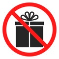 Fun no gift box icon Royalty Free Stock Photo