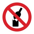 No glass or bottles allowed in this area. Forbid to throw on the street, beach or park