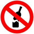 No glass or bottles allowed in this area Royalty Free Stock Photo