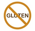 No gluten illustrated and colored