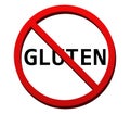 No gluten illustrated and colored