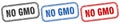 no gmo square isolated sign set. no gmo stamp. Royalty Free Stock Photo