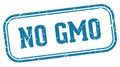 no gmo stamp. no gmo rectangular stamp on white background Royalty Free Stock Photo