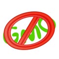 No GMOs, conceptual vector logo Royalty Free Stock Photo