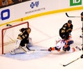 No Goal! Bruins v. Islanders Royalty Free Stock Photo