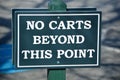 No golf carts sign Royalty Free Stock Photo