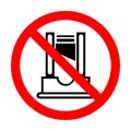 No guillotine symbol icon