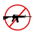 No gun icon on white background