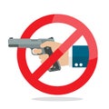 No gun weapon sign