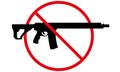 No guns allowed sign No weapon allowed symbol Royalty Free Stock Photo