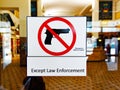 No Guns Allowed Sign, Chicago Illinois