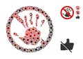 No Hand Touch Mosaic of CoronaVirus Items