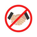 No Handshake icon. Vector illustration. No dealing. No collaboration Royalty Free Stock Photo