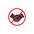 No Handshake icon. Vector illustration. No dealing sign Royalty Free Stock Photo