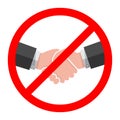 No Handshake icon. Vector illustration Royalty Free Stock Photo