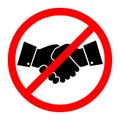 No Handshake icon. Vector illustration Royalty Free Stock Photo