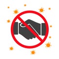 No Handshake icon. Vector illustration. No dealing. No collaboration. EPS10 Royalty Free Stock Photo