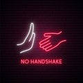 No handshake neon sign.