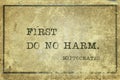 No harm Hippocrates Royalty Free Stock Photo