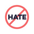 No hate speech sign