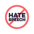 No hate speech sign