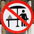 A no hawking sign. Royalty Free Stock Photo