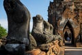 Some no head Buddha image in the temple Royalty Free Stock Photo