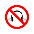 No headphones sign