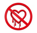 No Heartbleed Sign Royalty Free Stock Photo