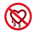 No Heartbleed Sign Royalty Free Stock Photo