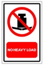 No Heavy Load Symbol Sign ,Vector Illustration, Isolate On White Background Label .EPS10 Royalty Free Stock Photo