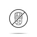 No history, aztec icon. Simple thin line, outline vector of history ban, prohibition, embargo, interdict, forbiddance icons for ui