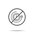 No history, history, clock, time icon. Simple thin line, outline vector of history ban, prohibition, embargo, interdict,