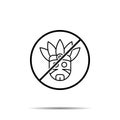 No history, indians icon. Simple thin line, outline vector of history ban, prohibition, embargo, interdict, forbiddance icons for
