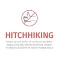 No hitch hiking Vector illustration