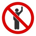 Flat Raster No Hitchhike Icon