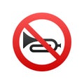 No honking here. Don't honk, no sound signal. Royalty Free Stock Photo