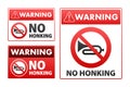 No honking here. Don't honk, no sound signal. Royalty Free Stock Photo