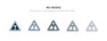 No hooks icon in different style vector illustration. two colored and black no hooks vector icons designed in filled, outline,