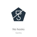 No hooks icon vector. Trendy flat no hooks icon from signaling collection isolated on white background. Vector illustration can be