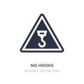 no hooks icon on white background. Simple element illustration from Signaling concept