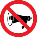 No horn sign Royalty Free Stock Photo