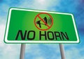 No horn sign board Royalty Free Stock Photo