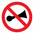 No horn sign Royalty Free Stock Photo