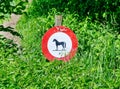 No horses sign