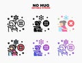 No Hug icon with different style.